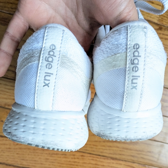 Size 6 ADIDAS EDGE LUX 4 WOMEN’S RUNNING SHOES ART G58478 Silver White - Picture 5 of 10